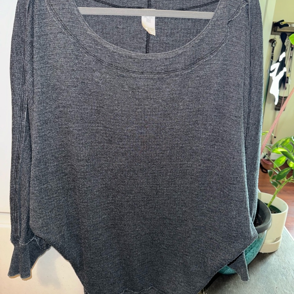 We The Free gray boho Top